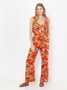 CAMAIEU Oranžový kvetinový overal CAMAIEU