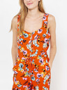CAMAIEU Oranžový kvetinový overal CAMAIEU