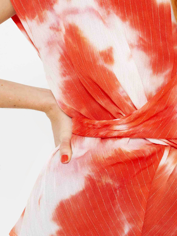 CAMAIEU Červená batikovaná blúzka CAMAIEU