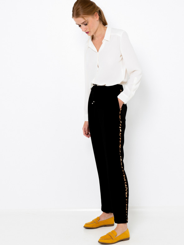 CAMAIEU Čierne nohavice s lampášom CAMAIEU