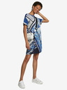 Desigual Modré kvetinové šaty Desigual Vest Solimar