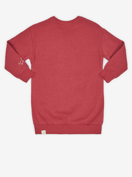 Ragwear Červené dievčenské mikinové šaty Ragwear Leontyna