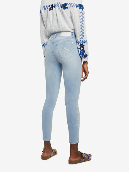 Desigual Modré džínsy Desigual Denim Crown