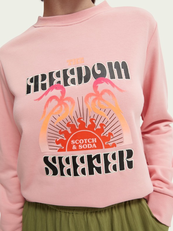 Scotch & Soda Ružová dámska mikina Scotch & Soda