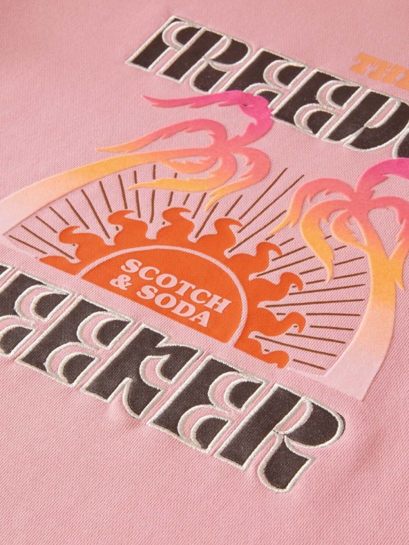 Scotch & Soda Ružová dámska mikina Scotch & Soda