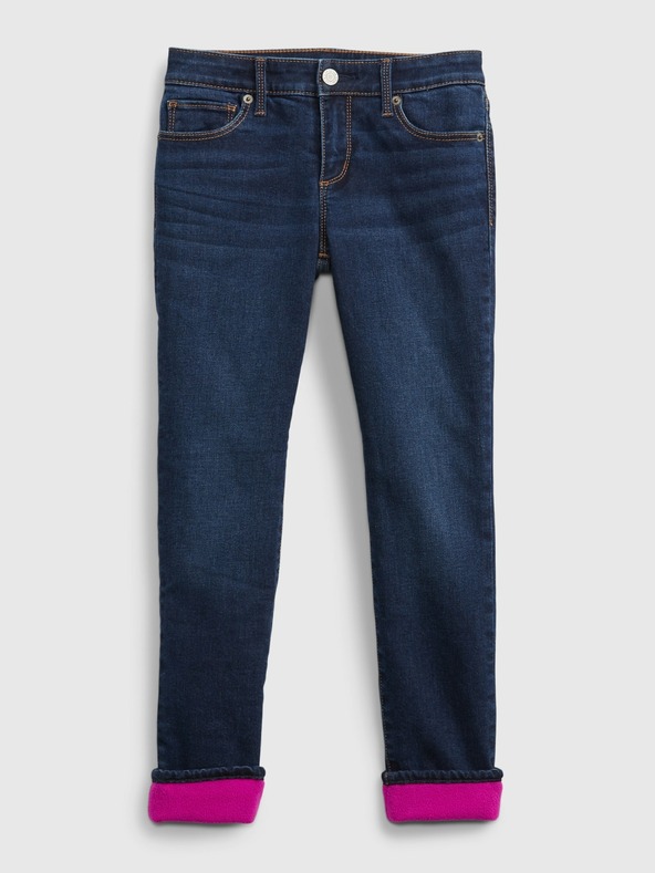 GAP Detské zateplené džínsy skinny GAP
