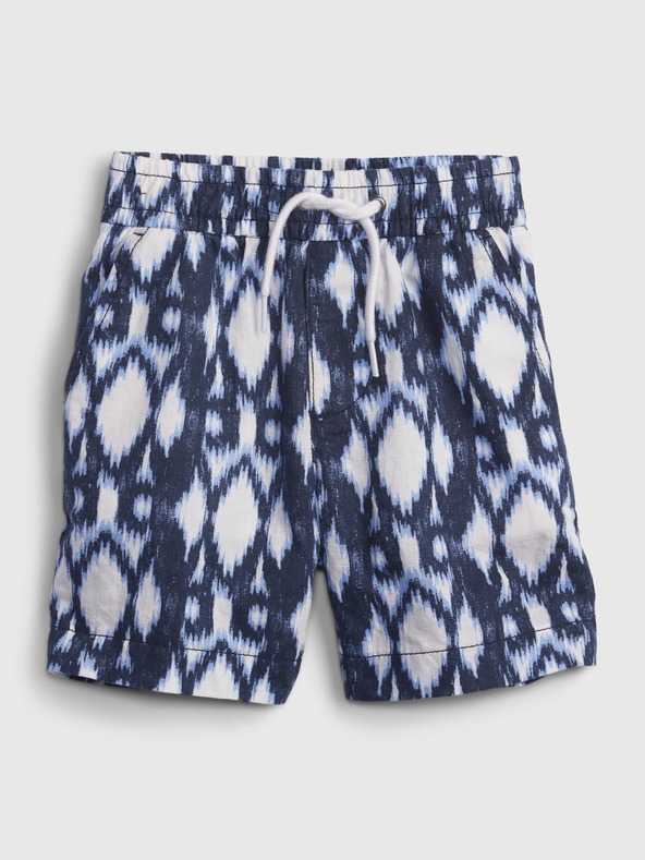 GAP Baby ľanové vzorované kraťasy GAP