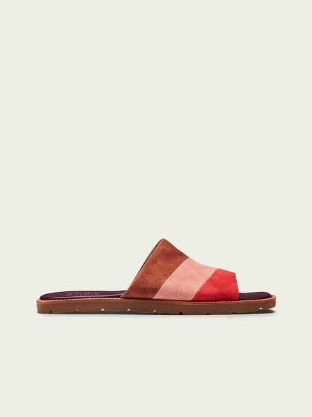Scotch & Soda Červeno-hnedé dámske semišové papuče Scotch & Soda Tilda