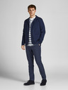 Jack & Jones Tmavomodré plátenné oblekové nohavice Jack & Jones
