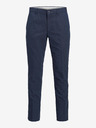 Jack & Jones Tmavomodré plátenné oblekové nohavice Jack & Jones