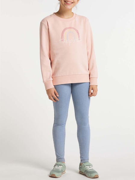 Ragwear Svetloružová dievčenská mikina Ragwear Evka
