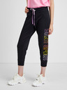 DKNY DKNY Čierne dámske športové orezané tepláky