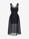 Armani Exchange Tmavomodré midi šaty Armani Exchange