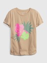 GAP Detské organic tričko s flitrami floral GAP