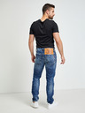 Diesel Diesel Fining Modré pánske džínsy skinny fit s vyšívaným efektom