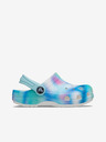 Crocs Modré vzorované dievčenské papuče Crocs
