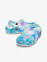 Crocs Modré vzorované dievčenské papuče Crocs