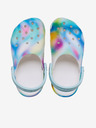 Crocs Modré vzorované dievčenské papuče Crocs