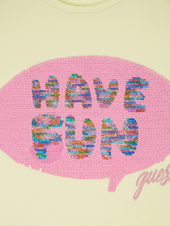 Guess Svetložlté dievčenské tričko Guess