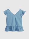 GAP Detský bavlnený top peplum GAP