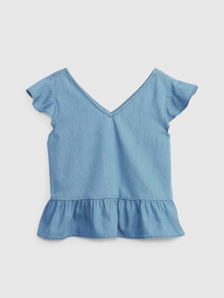 GAP Detský bavlnený top peplum GAP