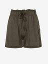 Pieces Khaki šortky s vreckami Pieces Neora