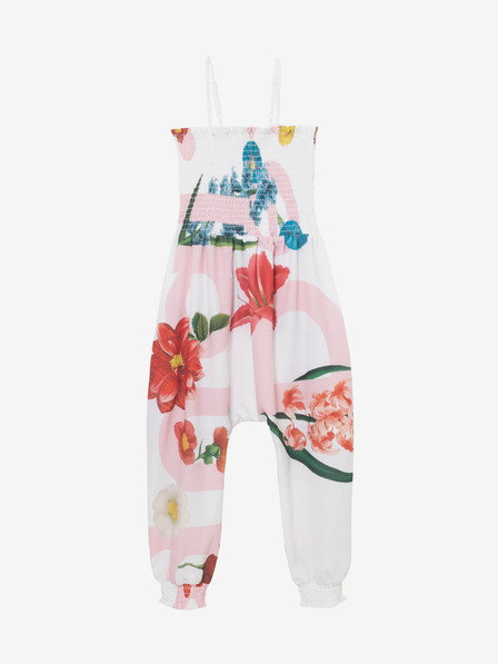 Desigual Biele dievčenské farebné nohavice Desigual Pant Tomillo