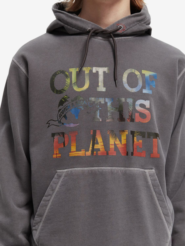 Scotch & Soda Šedá pánska mikina Scotch & Soda