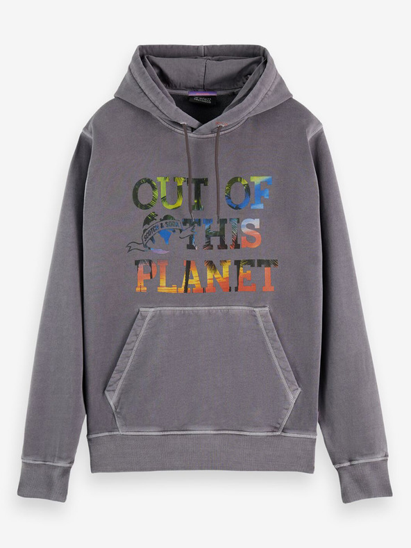 Scotch & Soda Šedá pánska mikina Scotch & Soda