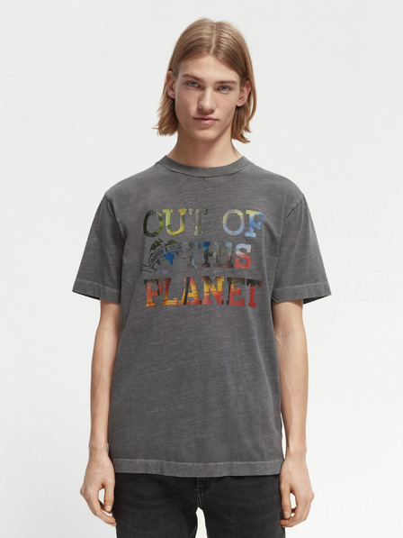 Scotch & Soda Šedé pánske tričko Scotch & Soda