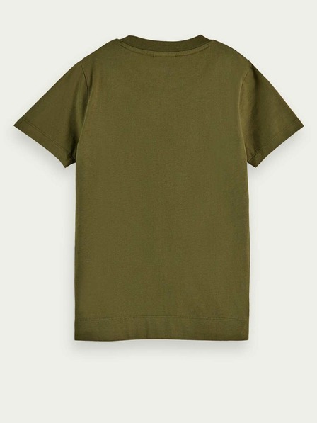 Scotch & Soda Chlapčenské tričko Scotch & Soda v khaki farbe