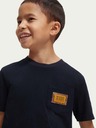 Scotch & Soda Tmavomodré chlapčenské tričko s potlačou Scotch & Soda