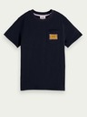 Scotch & Soda Tmavomodré chlapčenské tričko s potlačou Scotch & Soda