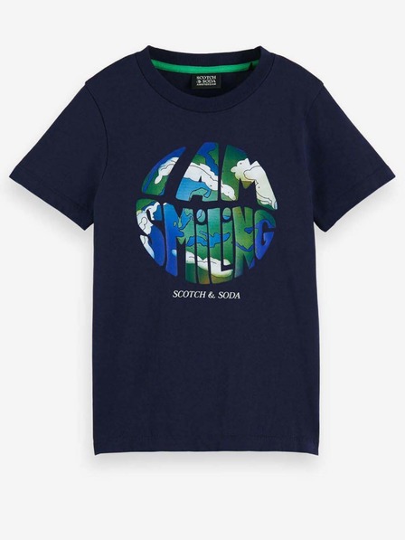 Scotch & Soda Tmavomodré chlapčenské tričko Scotch & Soda