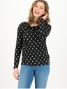 Blutsgeschwister Čierna dámska košeľa Blutsgeschwister s dlhým rukávom Cascadella Patterned Shirt
