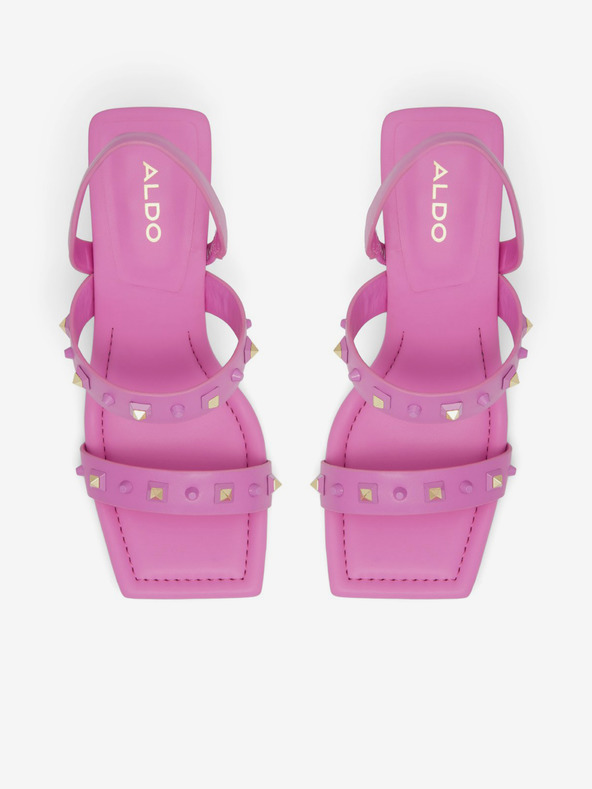 Aldo Tmavoružové dámske sandále na podpätku ALDO Louella