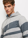 Pepe Jeans Svetlosivá pánska pruhovaná mikina Pepe Jeans Phelix