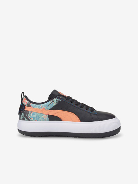 Puma Čierne dámske kožené tenisky Puma Mayu