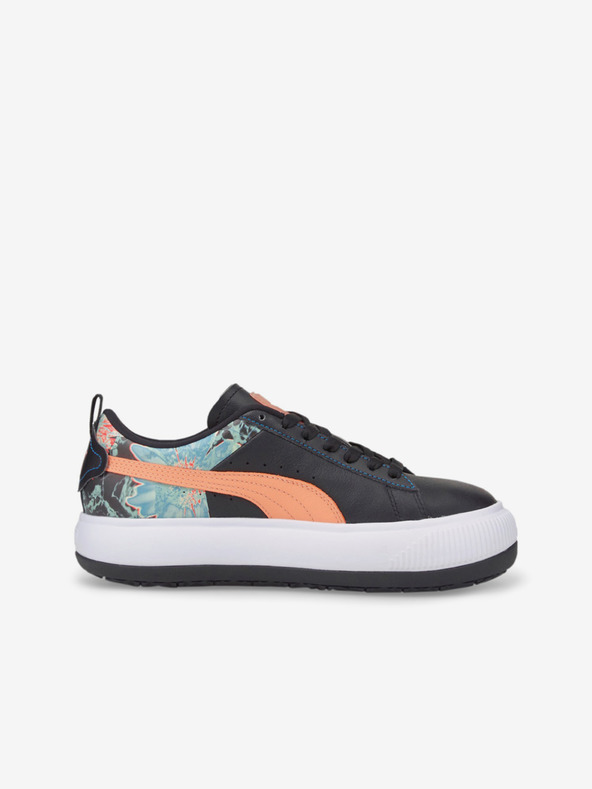 Puma Čierne dámske kožené tenisky Puma Mayu