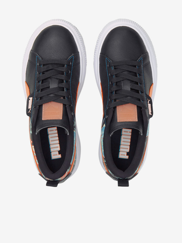 Puma Čierne dámske kožené tenisky Puma Mayu