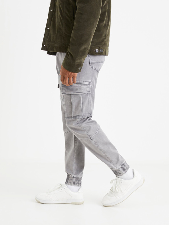 Celio Svetlošedé pánske nohavice Celio