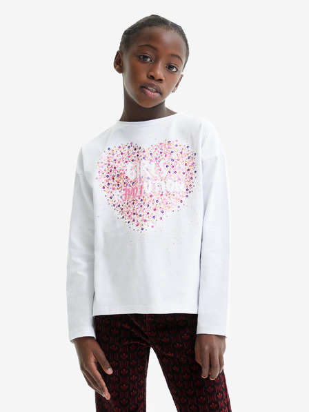 Desigual Biele dievčenské tričko Desigual Alba
