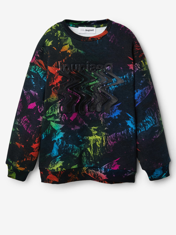 Desigual Čierne chlapčenské vzorované tepláky Desigual Vesubio