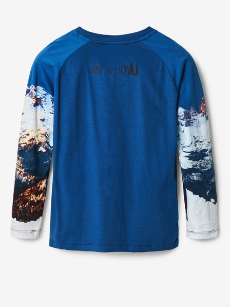 Desigual Modré chlapčenské vzorované tričko Desigual Javier