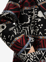 Desigual Čierny dámsky vzorovaný kabát Desigual Dev