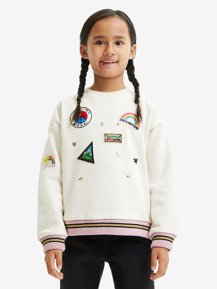 Desigual Desigual Verde Krémová dievčenská mikina