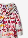 Desigual Desigual Almeda svetlosivé dievčenské vzorované mikinové šaty