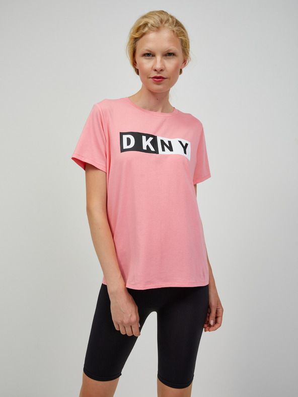 DKNY Svetloružové dámske tričko DKNY