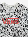 Vans Čiernobiele dievčenské vzorované tričko s dlhým rukávom VANS