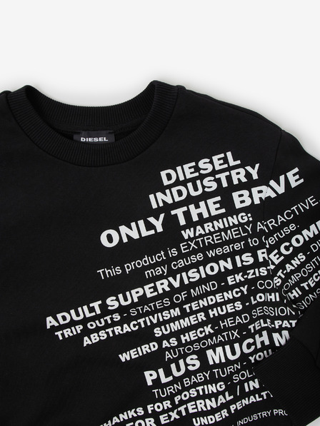 Diesel Diesel Čierny chlapčenský sveter